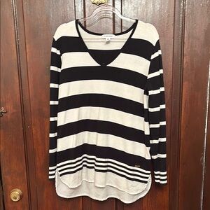 Calvin Klein Black and White Asymmetrical Tunic